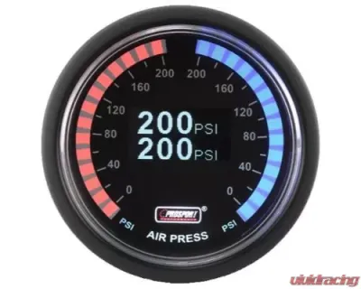 ProSport 2-1/16" Digital Dual Air Pressure Gauge - OLED Display - 30EDAPLCD.PSI