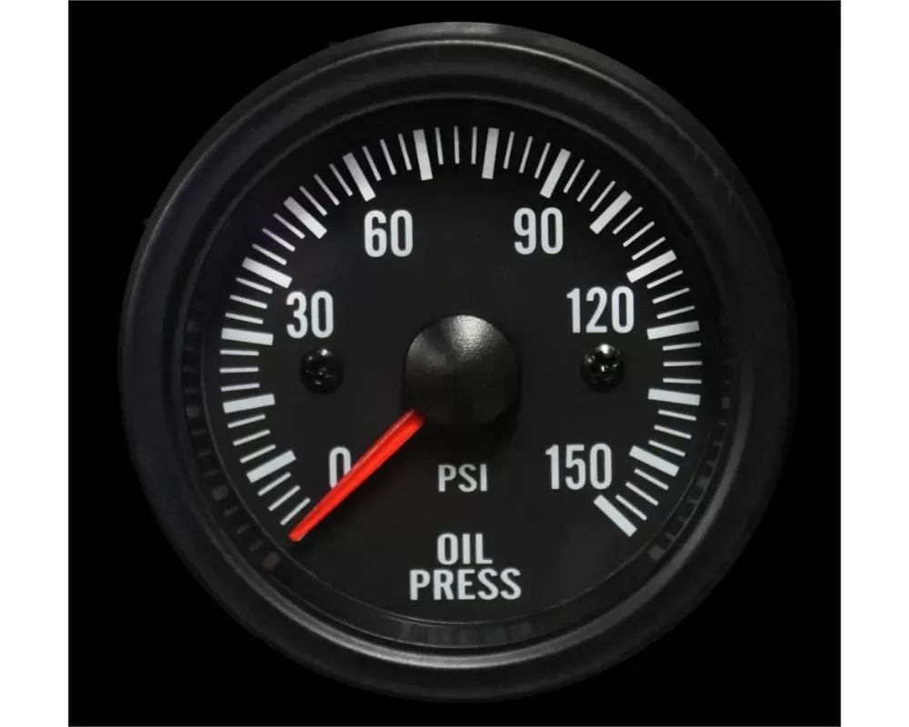 ProSport 2-1/16" Electrical Water Temperature Gauge Clear Lens White LED - PSYWT270-12.F