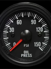 ProSport 2-1/16" Electrical Oil Temperature Gauge Clear Lens White LED                                     - PSYOT270-12.F - Image 2