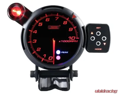 ProSport 80mm Amber | White | Blue Premium Series Tachometer  With Warning Light - 314SMTASWL270-PK