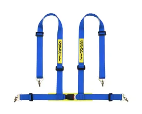 Sabelt Clubman Saloon 4-Point Blue Snap Hook Harness (ECE Approved) w/ Shoulder Pads