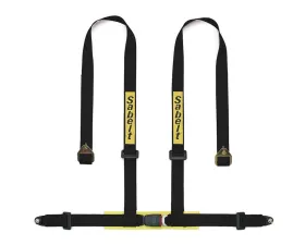 Sabelt Clubman Saloon 4-Point Black Bolt-On Harness (ECE Approved) w/ Shoulder Pads