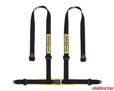 Sabelt Clubman Saloon 4-Point Black Bolt-On Harness (ECE Approved) w/ Shoulder Pads - CFCC902001NP_A