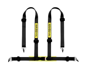 Sabelt Clubman Saloon 4-Point Black Snap Hook Harness (ECE Approved) w/ Shoulder Pads