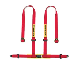 Sabelt Clubman Saloon 4-Point Red Bolt-On Harness (ECE Approved) w/ Shoulder Pads
