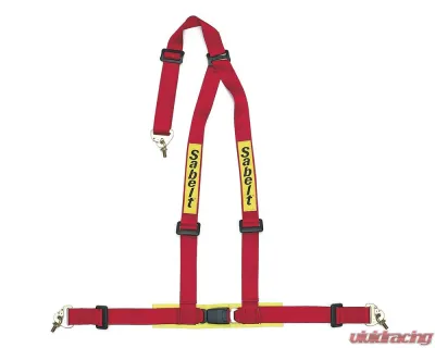 Sabelt Clubman Saloon 3-Point Full 2 Inch Snap Hook Red Harness (ECE Approved) - CFCC904005N_B