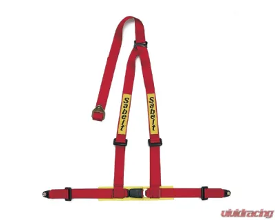 Sabelt Clubman Saloon 3-Point 2 Inch Bolt-On Red Harness (ECE Approved) w/ Shoulder Pads - CFCC904059NP_B