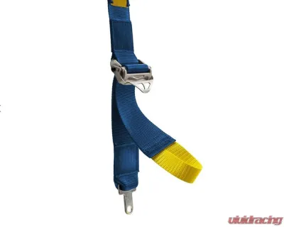Sabelt Porsche 6-Point FIA8853-2016 Silver GT Racing Harness w/ 2 Inch Porsche Lap Mounts & Blue Long Crotch Belts - CFCI12100024
