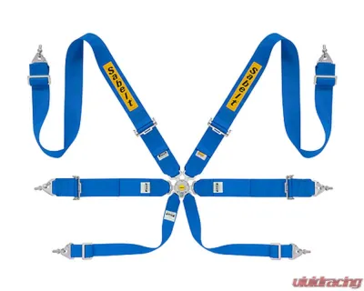 Sabelt FIA8853-2016 Steel Saloon Rally Racing Harness w/ 3 Inch Blue Straps & Belts - CFCI1335S633SU2F