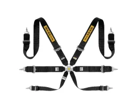 Sabelt FIA8853-2016 Silver Saloon Rally Full Racing Harness w/ 3 Inch Black Shoulder & Lap Belts Racing Harness