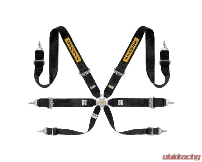 Sabelt FIA8853-2016 Silver Saloon Rally Full Racing Harness w/ 3 Inch Black Shoulder & Lap Belts Racing Harness - CFCI2335A633SU2F