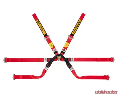 Sabelt Gold Super Formula FIA8853-2016 6-Point Lightweight Harness 2 Inch Pull Up - Red - CFCI4393G622FU6F