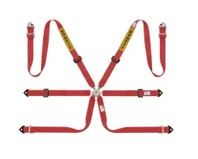 Sabelt SFI 16.1 Steel Saloon Harness 2 Inch - Red