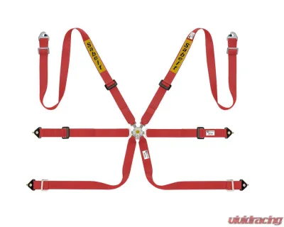 Sabelt SFI 16.1 Steel Saloon Harness 2 Inch - Red - CFCI4556S622SU2S