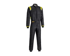 Sabelt FIA8856-2018 Challenge TS-2 Fire-Retardant Black/Fluo Yellow Racing Suit - Size 44
