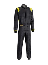 Sabelt FIA8856-2018 Challenge TS-2 Fire-Retardant Black/Fluo Yellow Racing Suit - Size 50                                     - RFTITS2NRGFL50 - Image 2