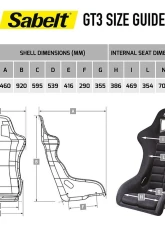 Sabelt GT-3 FIA 8855-1999 Fiberglass Seat - Size Large                                     - RFSEGT3N - Image 5