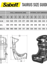 Sabelt Taurus FIA 8855-1999 Fiberglass Seat - Size Large                                     - RFSETAURUSN - Image 5