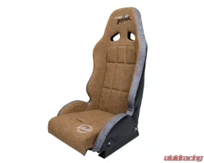 NRG Defender Water Resistant Steel Frame Suspension Seats Brown Side Mount Bracket - DF-100BR-S