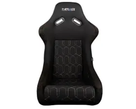NRG Frp Bucket Seat Multi Color Stitching In Geometric Pattern - Large