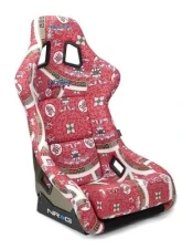NRG Frp Bucket Seat Prisma- Oriental Longivity Plate ed In Vegan Material Gold Pearlized Back Plus Phone Pockets Large                                     - FRP-302-DYNASTY - Image 2