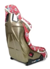 NRG Frp Bucket Seat Prisma- Oriental Longivity Plate ed In Vegan Material Gold Pearlized Back Plus Phone Pockets Large                                     - FRP-302-DYNASTY - Image 4