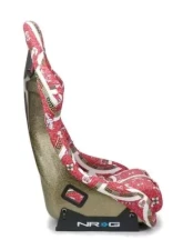 NRG Frp Bucket Seat Prisma- Oriental Longivity Plate ed In Vegan Material Gold Pearlized Back Plus Phone Pockets Large                                     - FRP-302-DYNASTY - Image 3