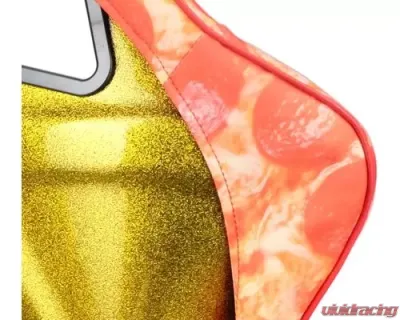 NRG Frp Bucket Seat Prisma- Ultra Slice Gold Pearlized Back Large - FRP-302-PIZZA