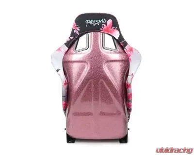 NRG Frp Bucket Seat Prisma- Japanese Cherry Blossom ed In Vegan Material Pink Pearlized Back Plus Phone Pockets Medium - FRP-303-SAKURA