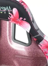 NRG Frp Bucket Seat Prisma- Japanese Cherry Blossom ed In Vegan Material Pink Pearlized Back Plus Phone Pockets Medium                                     - FRP-303-SAKURA - Image 8