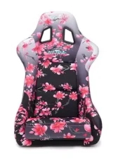 NRG Frp Bucket Seat Prisma- Japanese Cherry Blossom ed In Vegan Material Pink Pearlized Back Plus Phone Pockets Medium                                     - FRP-303-SAKURA - Image 11