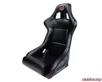 NRG Frp Bucket Seat Prisma ed Pearlized Back All Black Pvc Vegan Material Large - FRP-302BK-V