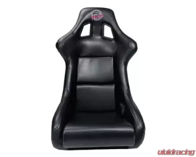 NRG Frp Bucket Seat Prisma ed Pearlized Back All Black Pvc Vegan Material Large - FRP-302BK-V