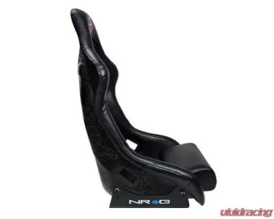 NRG Frp Bucket Seat Prisma ed Pearlized Back All Black Pvc Vegan Material Large - FRP-302BK-V