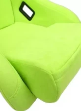 NRG Frp Bucket Seat Prisma ed Pearlized Back All Neon Green Alcantara Vegan Large                                     - FRP-302NG-PRISMA - Image 6