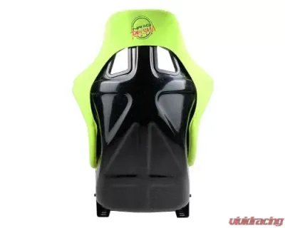 NRG Frp Bucket Seat Prisma ed Pearlized Back All Neon Green Alcantara Vegan Large - FRP-302NG-PRISMA