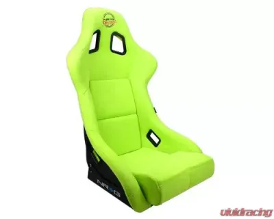 NRG Frp Bucket Seat Prisma ed Pearlized Back All Neon Green Alcantara Vegan Large - FRP-302NG-PRISMA