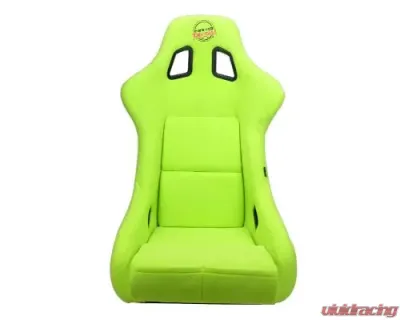 NRG Frp Bucket Seat Prisma ed Pearlized Back All Neon Green Alcantara Vegan Large - FRP-302NG-PRISMA