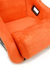NRG Frp Bucket Seat Ultra ed Grey Peralized Back Orange Vegan Micro Fiber Material Phone Pockets And Special Ultra Embroidery Large                                     - FRP-302OR-ULTRA - Image 6