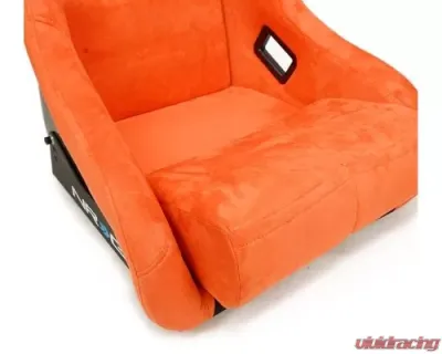 NRG Frp Bucket Seat Ultra ed Grey Peralized Back Orange Vegan Micro Fiber Material Phone Pockets And Special Ultra Embroidery Large - FRP-302OR-ULTRA