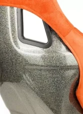 NRG Frp Bucket Seat Ultra ed Grey Peralized Back Orange Vegan Micro Fiber Material Phone Pockets And Special Ultra Embroidery Large                                     - FRP-302OR-ULTRA - Image 8