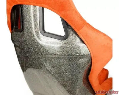 NRG Frp Bucket Seat Ultra ed Grey Peralized Back Orange Vegan Micro Fiber Material Phone Pockets And Special Ultra Embroidery Large - FRP-302OR-ULTRA