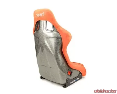NRG Frp Bucket Seat Ultra ed Grey Peralized Back Orange Vegan Micro Fiber Material Phone Pockets And Special Ultra Embroidery Large - FRP-302OR-ULTRA