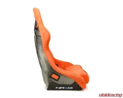 NRG Frp Bucket Seat Ultra ed Grey Peralized Back Orange Vegan Micro Fiber Material Phone Pockets And Special Ultra Embroidery Large - FRP-302OR-ULTRA