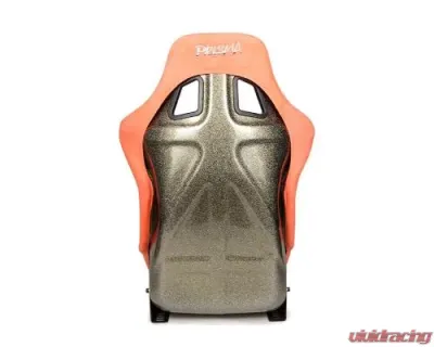 NRG Frp Bucket Seat Ultra ed Grey Peralized Back Peach Vegan Micro Fiber Material Phone Pockets And Special Ultra Embroidery Large - FRP-302PH-ULTRA