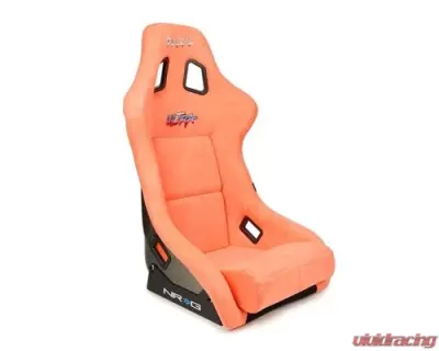 NRG Frp Bucket Seat Ultra ed Grey Peralized Back Peach Vegan Micro Fiber Material Phone Pockets And Special Ultra Embroidery Large - FRP-302PH-ULTRA