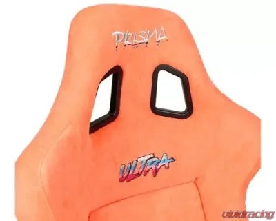 NRG Frp Bucket Seat Ultra ed Grey Peralized Back Peach Vegan Micro Fiber Material Phone Pockets And Special Ultra Embroidery Large - FRP-302PH-ULTRA
