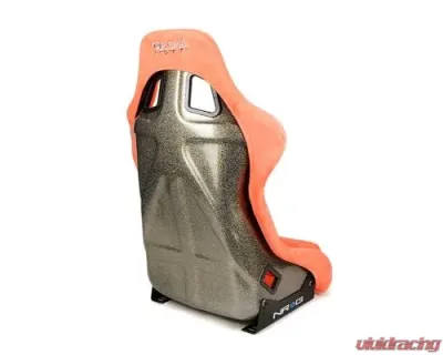 NRG Frp Bucket Seat Ultra ed Grey Peralized Back Peach Vegan Micro Fiber Material Phone Pockets And Special Ultra Embroidery Large - FRP-302PH-ULTRA
