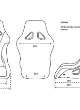 NRG Frp Bucket Seat Prisma ed Pearlized Back All Purple Alcantara Vegan Large                                     - FRP-302PP-PRIMSA - Image 5