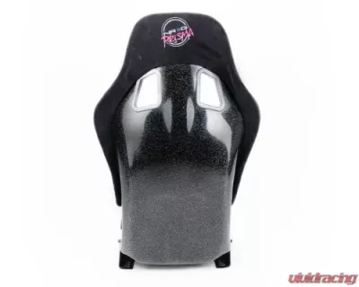 NRG Frp Bucket Seat Prisma ed Pearlized Back All Black Alcantara Vegan Material Medium - FRP-303BK-PRISMA